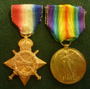 Pair: 1914/15 Star and Victory medal (missing British war medal). Both correctly impressed to 890 PTE E. J. CHANDLER 11 L. H. R. A.I.F.   Emb. 24th June 1915 with the 11th Light Horse Regiment - VF SOLD