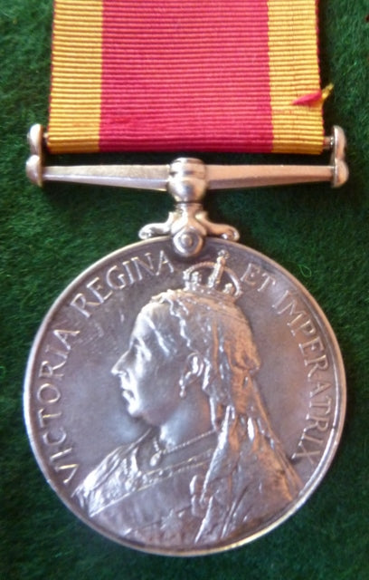 Single : CHINA 1900 no clasp. Engraved running script to 2527 Singh 3RD Bo: Lt Cav'y - GD VF SOLD