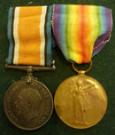 Pair: British War Medal and Victory Medal impressed to 4456 Pte. T. Clough 8 Bn. AIF