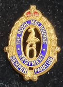 6th Infantry Battalion The Royal Melbourne Regiment Officers Enamel Collar badge 1st variation