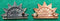 Pair of first pattern Rising Suns  One missing a lug & the other has been  beautifully converted to a sweetheart/broach - SOLD