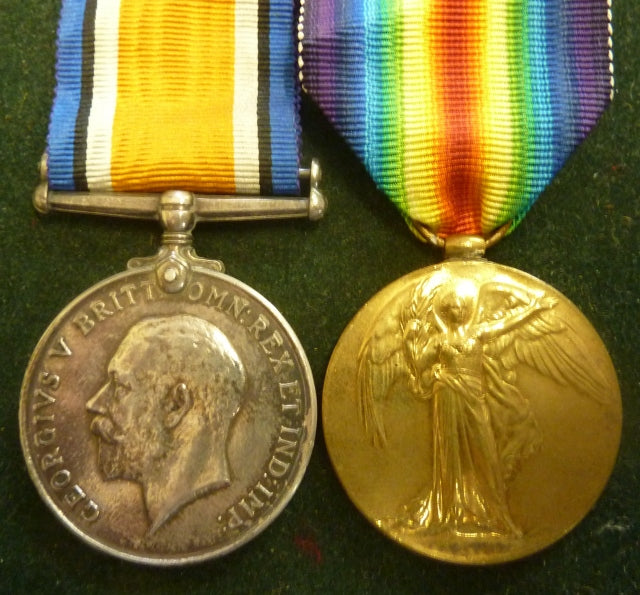 Pair: British War medal and Victory medal (missing 1914/15 Star). Both correctly impressed to 1383 PTE W. COLLINS 13 - BN AIF - VF SOLD
