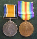 Pair: British War Medal and Victory Medal impressed to 18493 PTE R. R. COOPER 1 A. G. H. AIF