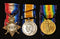 Three: Sergeant J. Dear, East Surrey Regiment 1914-15 Star (4440 Pte. J. Dear. E. Surr. R.); British War and Victory Medals (4440 Sjt. J. Dear. E. Surr. R.)  - Good very fine SOLD
