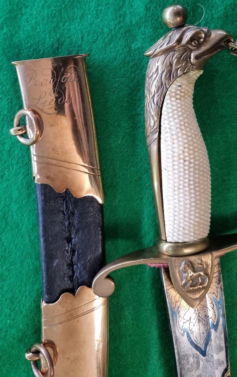 A high quality Georgian Naval Dirk by Radford Leeds. Scabbard in excellent condition.
