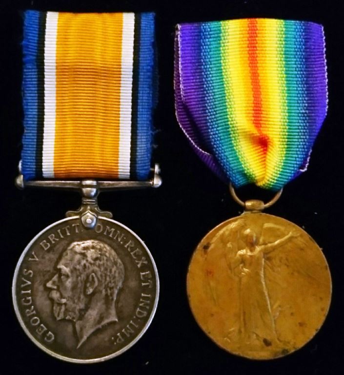 Pair: British war medal and Victory medal impressed to 518 PTE L. G. PRITCHARD 30 BN AIF