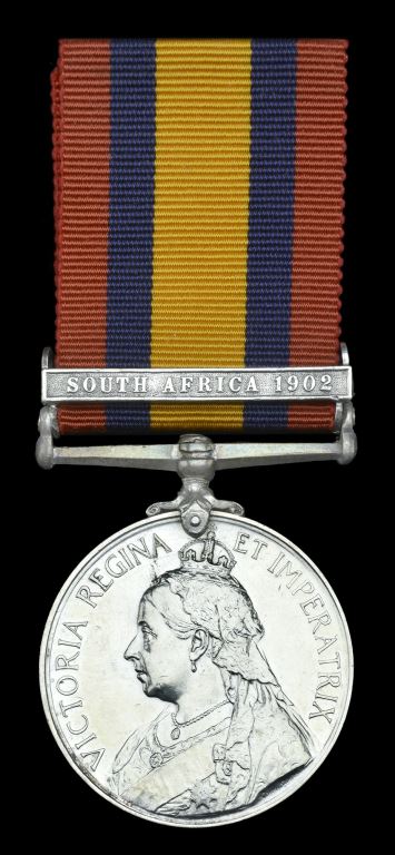 Queen’s South Africa 1899-1902, 1 clasp, South Africa 1902 (8813 Pte. P. Downes, 1st Regt. 10th N.Z. Cont.),