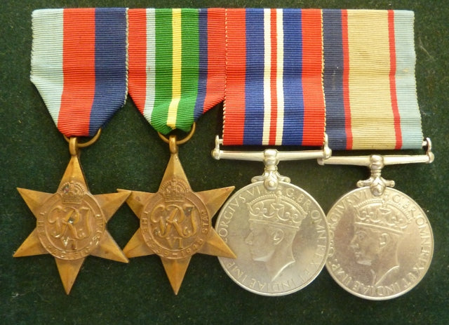 Group of Four: 1939/45 Star, Pacific Star, War medal 1939/45 and Australian Service Medal 1939/45. Both stars are in typical Navy chisel engraving, with the War Medal and ASM being impressed to F. 3105 J. N. FARRELL - VF SOLD