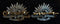 Rare H. Arendsen Melb. Rising Sun collar Pair