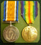 Pair: British War Medal and Victory Medal impressed to 3396 Cpl. C. W. Harris 53 Bn.  AIF  emb. 24 Jan.1917  RTA 14 Sept. 1919  Near - VF SOLD