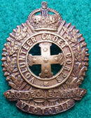 Volunteer Cadet Corps (Victoria) brass hat badge