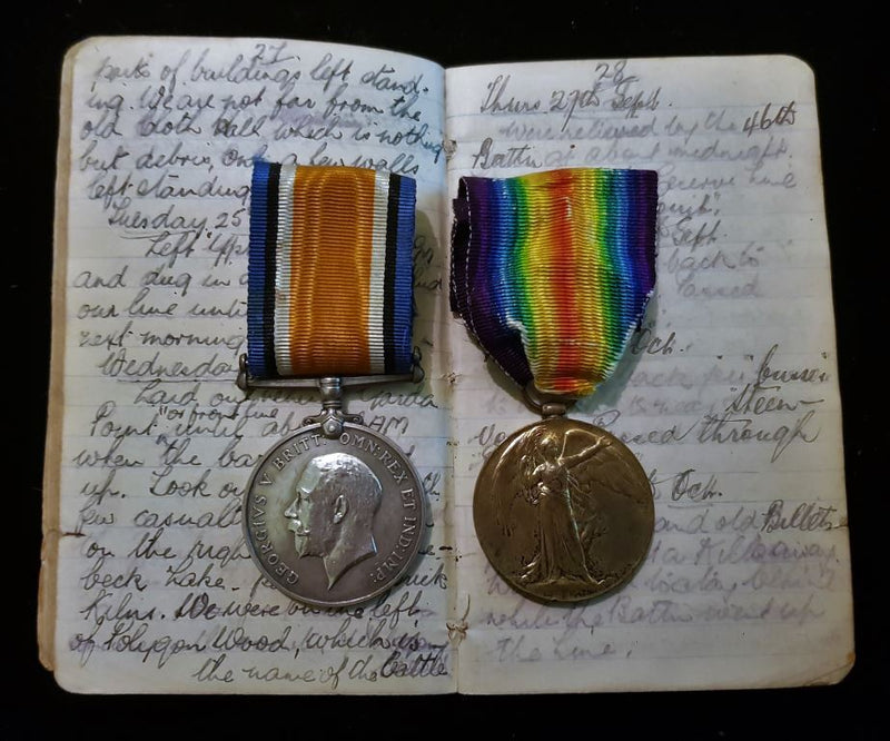 Pair: British war medal and Victory medal impressed to 2196 A-L-CPL J. KENNERLEY. 51 BN A.I.F. - VF SOLD