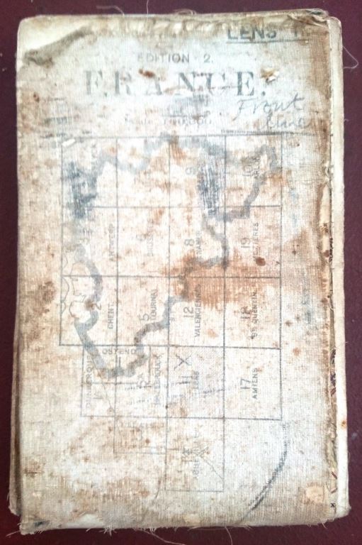 WWI LARGE SURVEY MAPS ON LINEN BACKING FRANCE ISSUE TITLED LENS 11