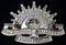 Rare example of a WW2 era Armoured Corps  White metal Rising Sun Hat Badge.  Note the “Halo” between the rays of the sun.  Never encountered this variety before  - SOLD