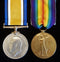 Pair: British war medal and Victory medal impressed to 3052 PTE T. McCAULEY 10 BN AIF