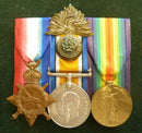 Trio: 1914/15 Star, British War Medal and Victory Medal impressed to 411 PTE. A. J. MIELL. R. FUS. - GD VF SOLD