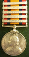 Single : QUEENS SOUTH AFRICA MEDAL 1899 five clasps "CC, OFS, T, 01, 02" impressed 20560 CORPL: E. MUMMERY 33RD COY IMP YEO