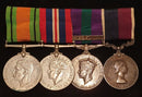 Four: Defence Medal, War Medal, GSM clasp Malaya & RAF LSGC 535339 F. SGT D OGDEN RAF. First two un-named as issued, last two correctly R.A.F. style engraving.