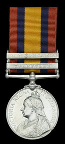 Queen’s South Africa 1899-1902, 2 clasps, Transvaal, South Africa 1902 (7696 Tpr. W. Rogers, N.Z.M.R. 9th Cont.),