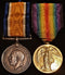 Pair: British war and Victory medal impressed to 43235 PTE W. S. ROWE. M.G.C.