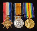 Three: Private A. Sands, East Surrey Regiment 1914-15 Star (2019. Pte. A. Sands. E. Surr. R.); British War and Victory Medals (2019 Pte. A. Sands. E. Surr. R.)