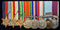 Eight: 39-45, Africa & Pacific Stars, Defence & War Medals & Australian Service Medal ALL IMPRESSED. UN Korea impressed. Army LSGC engraved, SX8522 W. T. C. Saunders 2/43 BN.
