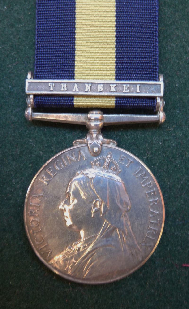 Single: Cape of Good Hope General Service Medal 1880-97 one clasp "TRANSKEI" correct period engraving to TPR J. H. SMITH BAKERS HSE. - EF SOLD
