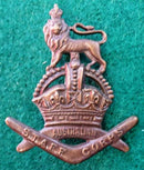 Australian Staff Corp 53mm Brass Cap badge