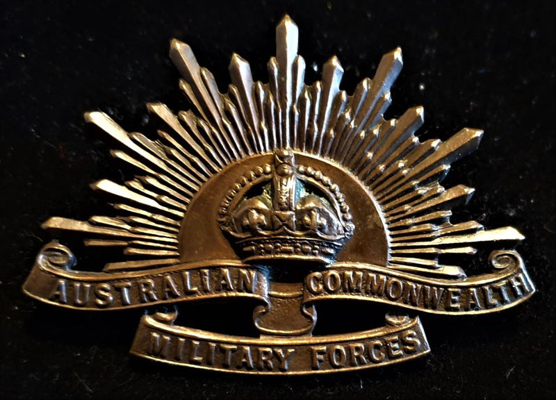 Nice example of  Stokes Rising Sun Hat Badge  WW1/2 - SOLD
