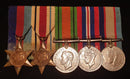 Five: 1939/45 Star, Africa Star, Defence Medal, War Medal and Australian Service Medal. Defence Medal, War Medal and Australian Service Medal all correctly named to WX284 G. J. STRAUGHAN. Stars un-named as often issued. - VF SOLD