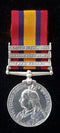 Single: Queen’s South Africa 1899-1902, three clasps “CC, OFS & S. A. 1902” Impressed to 6385 PTE H. SWAIN YORK & LANC: REGT