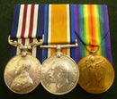 rio: Military Medal, British War Medal and Victory Medal all correctly impressed to 3234 PTE. G. A. THORNBERRY. 52ND/ AUST INF: (MT-DVR shown as rank on BWM) - EF SOLD