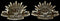 Tift Taft collar pair U.K made.  Both with clear maker mark (Note the filled in crown)