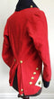 A rare Georgian Officers coatee in amazing condition circa 1810. Scarlet cloth with dark blue facings, complete with all its gilt buttons (40) and gilt metal stringed bugles on the wings - SOLD