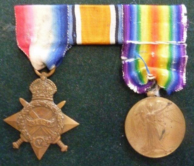 Pair: 1914/15 Star and Victory medal (missing BWM). Both correctly impressed to 474 PTE (CPL on Victory Medal) H. WEBSTER 16 BN. AIF - VF SOLD