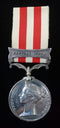 Single: Indian Mutiny Medal 1857-58 one clasp "CENTRAL INDIA" impressed to GEO. WESTALL 8TH HUSSARS. - VF SOLD