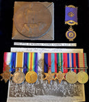 FAMILY GROUPING OF FATHER (CAMEL CORPS) AND SON (CHANGI POW)  GROUP 1: FOUR: 1914/15 star, British War and Victory Medal all correctly impressed to 1393 PTE R. WILLIAMS 32/BN AIF. Death plaque correctly named to ROBERT WILLIAMS - VF SOLD