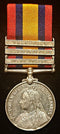 Single: QUEENS SOUTH AFRICA MEDAL 1899 three clasps : CC,OFS,T." impressed 488 TPR. C. A. WORSFOLD S.A.C.