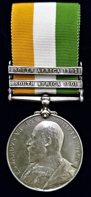 Single: King’s South Africa 1901-02, 2 clasps 1351 SAPR W. WYNESS R.E - VF SOLD